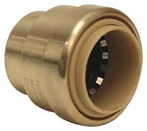 END CAP BRASS PUSH-FIT 1/2IN