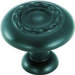 KNOB CABINET 1-1/4IN FLAT BLK