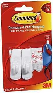 HOOK REMOVEABLE ADH SMALL WHT