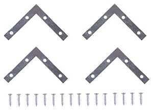 BRACE CNR FLT STL 3INX1/2IN ZN