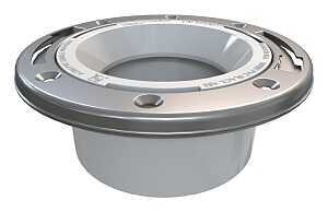 CLOSET FLANGE- SS RING PVC 4IN