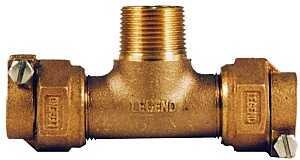PIPE TEE RNG COMP BRONZE 3/4IN