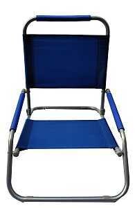 CHAIR BEACH STEEL W/BLU FABRIC