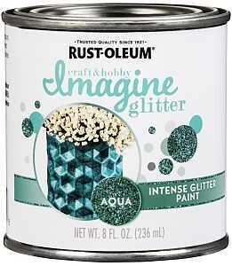 PAINT INTENSE GLITTER AQUA 8OZ