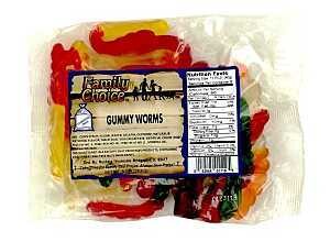 1119 GUMMY WORM CANDY 8OZ