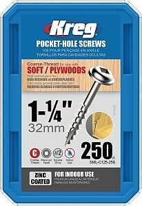 SCREW NO8 COARSE 1-1/4 250CT