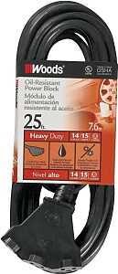 CORD EXT OIL RSTNT 14/3X25 BLK