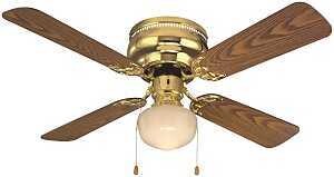 HUGGER CEIL FAN 1LT PB 42IN