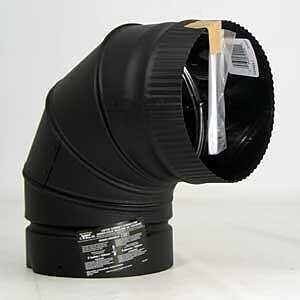 ELBOW STOVEPIPE 90DEG 7IN BLK