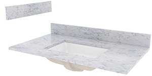 TOP VANTIY CARRARA WHT 37X22IN