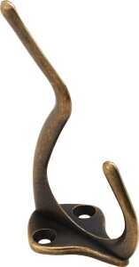 HOOK COAT/HAT ANTIQUE BRASS