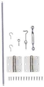 DOOR HINGE HRDW KIT ZN PLT STL DOOR HINGE HRDW KIT ZN PLT STL
