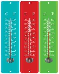 THERMOMETER METAL 11-1/2 IN