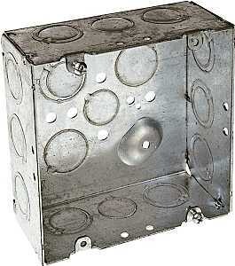 BOX OUTLET STEEL 4-11/16IN SQ