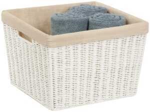 BASKET CORD W/LINER LARGE WHT
