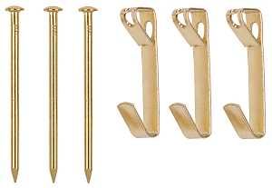 PICTURE HANGER 50LB POL BRASS