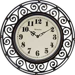 32021 WROUGHT IRON WALL CLOCK
