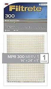 FILTER AIR DUST&LINT 14X24X1IN