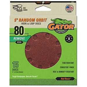 4142 8HOLE HK/LOOP 5IN 80GRIT