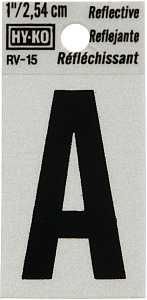 RV-15/A 1" REF VINYL LETTER A