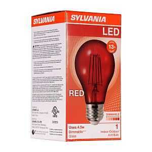 40300 LED 4.5W A19 DIM MED RED