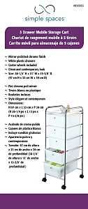 STORAGE CART 5 DRAWER CHROME