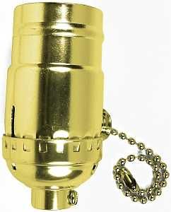 60410 SOCKET PULL CHAIN BRASS