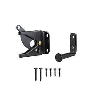 LATCH GATE OUTSWING BLK