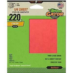 4072 PSA 1/4 SHEET 220GRIT 5PK