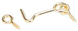 HOOK/EYE SOLID BRASS 1-1/2IN