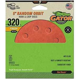 3720 5IN 8-HOLE SAND DISC 320#