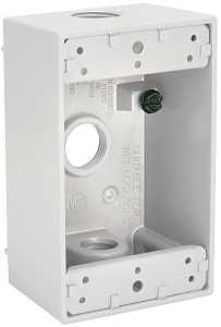 53201 RECT BOX 1G 3-1/2 WH
