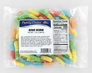 1283 SOUR WORM CANDY 7.5OZ