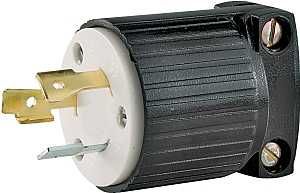 L520P BLK LOCKING PLUG20A/125V