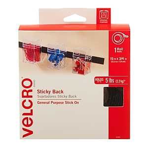 90081 BLK VELCRO FASTEN3/4DISP
