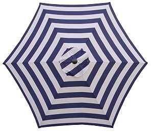 UMBRELLA MARKET 9FT NAVY/WHITE
