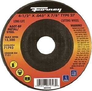 71793 WHEEL CUTOFF TYP27 STEEL