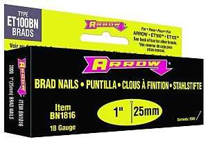 BN1816BCS BRAD NAILS 1"BROWN