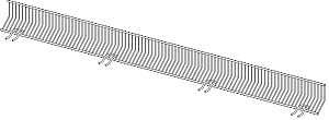 FRONT WIRE SINGLE CHROME 36IN