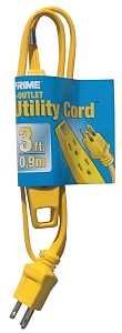 EC840603 CORD UTIL YEL 3OUTLET