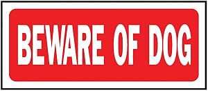 23001 FENCE SIGN BEWARE OF DOG