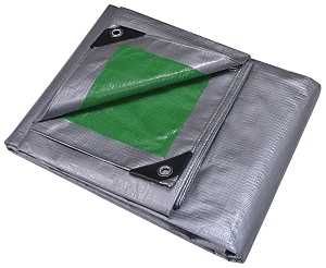 GREEN/SILVER TARP 9X12 HVY DTY