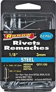 RMS1/8IP MEDIUM STEEL RIVET1/8