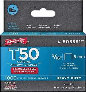 505SS1 STAINLES STL STAPLE5/16
