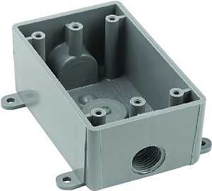 E381DR RECT BX W/3 1/2"HOLE