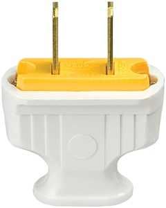 1912W-BOX WHT FLAT 2WRE PLUG