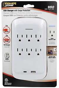 TAP 6-OUT W 1 USB PORT 1 TYPEC