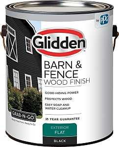 PAINT EXT BRN&amp;FENCE FLT BLK GA