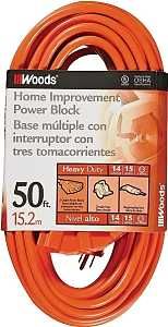 0826 PWRBLK 3OUTLET 14/3X50FT