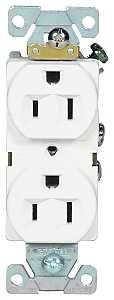 /R15W WHT DUPL RECPT 15A 125V
